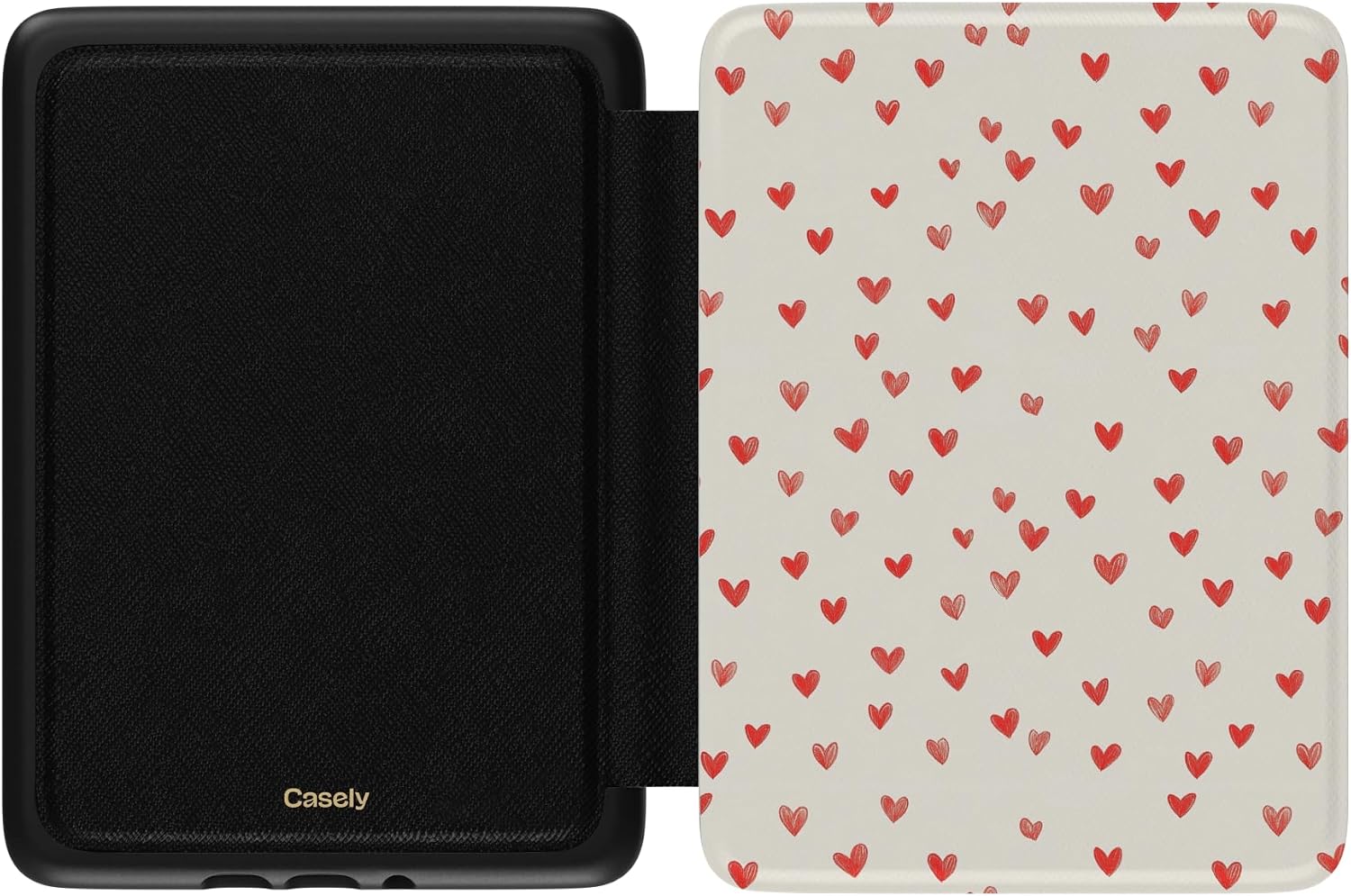 Casely Kindle Case | Love Letters | Doodle Hearts | Compatible with 7” Kindle Colorsoft and 7” Kindle Paperwhite (12th Gen)