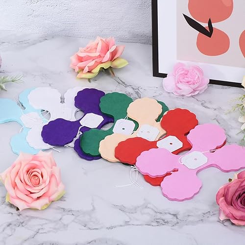Miniatura 5 de PATIKIL Guirnalda de cuatro hojas de 9.8 pies, paquete de 6 guirnaldas de flores colgantes de papel de seda, serpentinas reutilizables para
