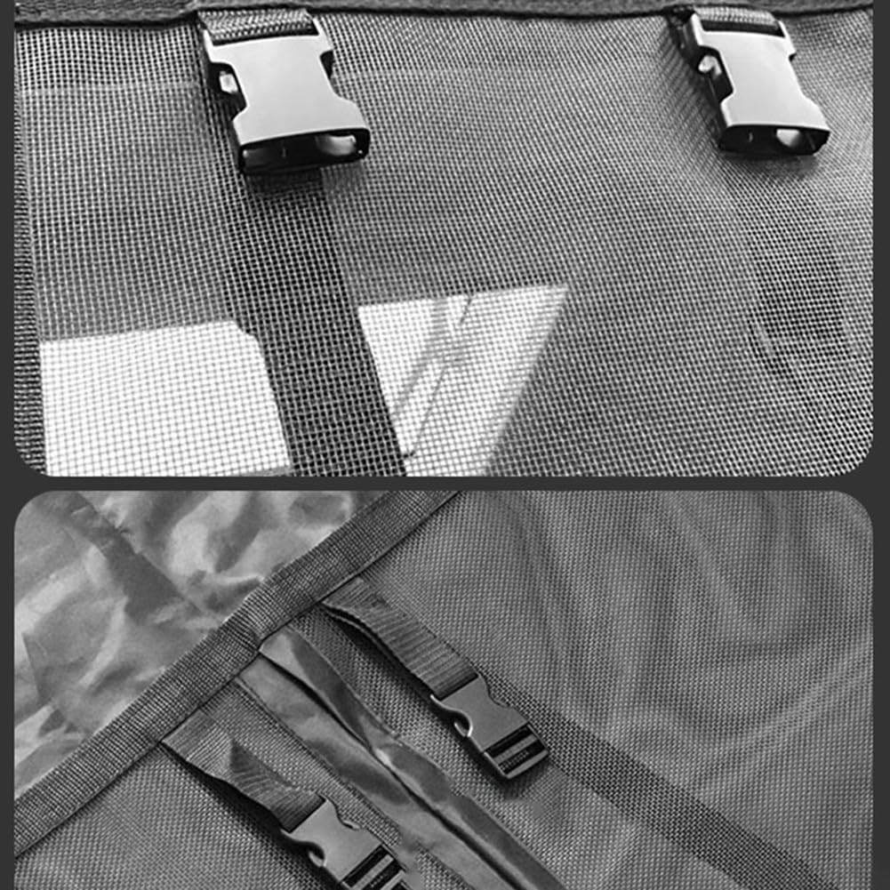 Paravento magnetico per porta camper con gancio laterale e chiusure a scatto per un montaggio sicuro senza fori (200 x 170 cm)