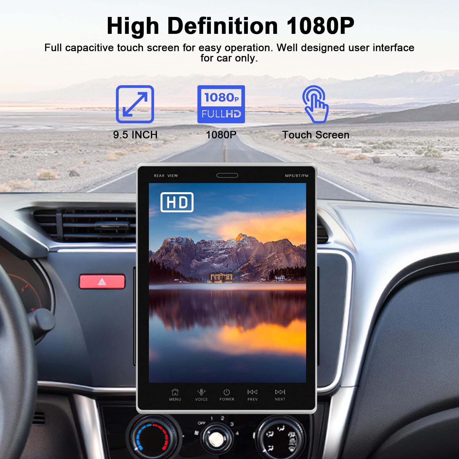 2 32G Podofo Android Autoradio 1 Din 11 Autoradio Carplay sans Fil avec GPS Écran Pivotant 10