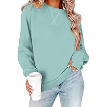 <span>WIHOLL Womens Crewneck Sweatshirt Thumb Hole Long Sleeve Casual Fall Tops | Erly Fall Fashion, School Teacher Outfits, Long Sleeve Shirts, Winter Clothes, Pullover, Lightweight, Trendy</span>