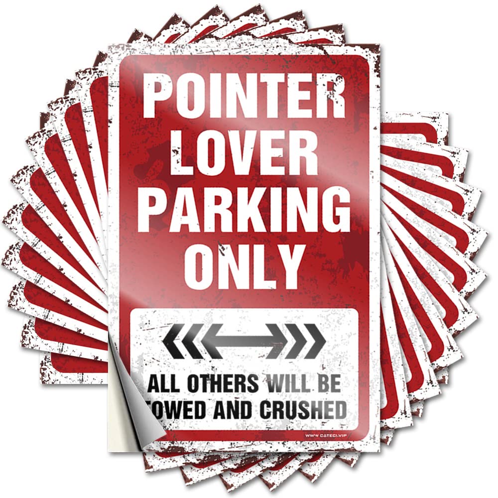 Vintage Decor Lettering Sticker - Punk Stone Case Pointer Lover Parking Only(8X12CM)