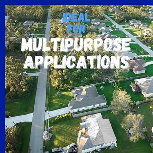 Miniatura 7 de Cubierta de lona de polietileno plateada y blanca de 5 x 7 pies  10 mil de grosor - Resistencia industrial  Lona 100% impermeable, resistente a los