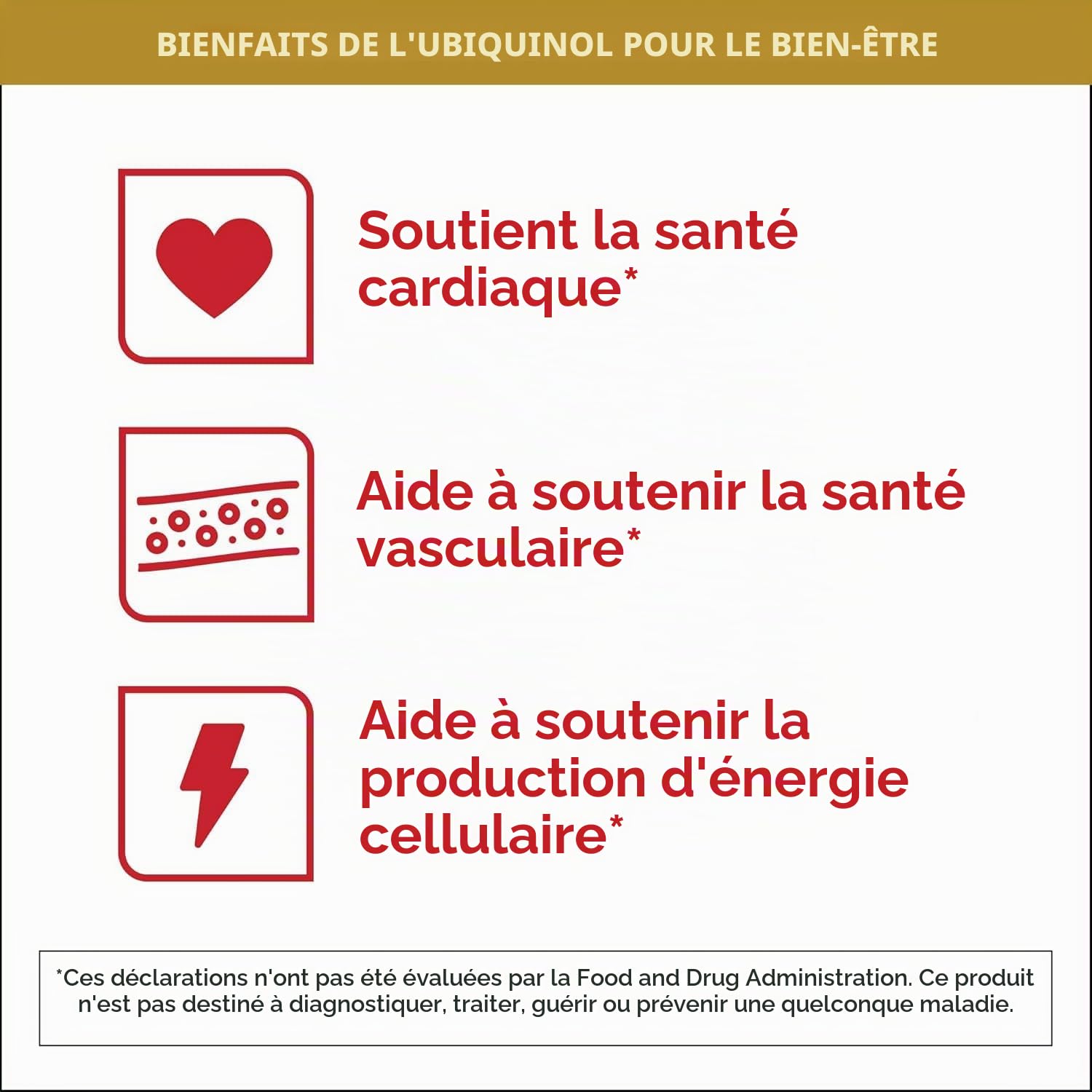 Qunol Ubiquinol CoQ10 Lot de 60 gélules molles 100 mg, Ubiquinol – Forme active de coenzyme Q10, antioxydant pour la santé cardiaque, niveaux de pression artérielle sains, bénéfique pour les