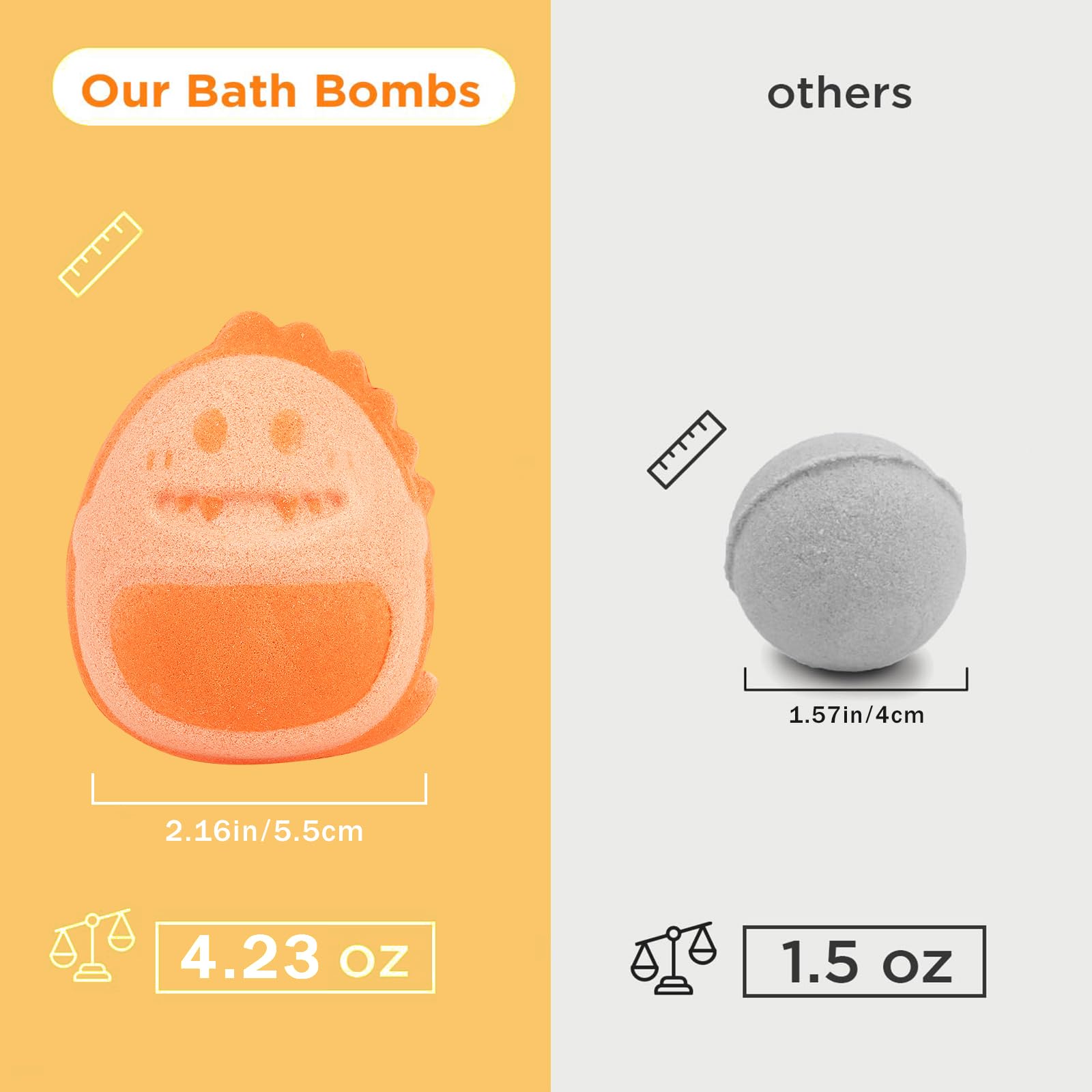 SHUCHING 9 Grande Bombas de Baño Dinosaurio Niños con Sorpresa, Bolas de Baño Sales Infantiles con Juguetes, Set de Regalos Orgánico Natural para Cumpleaños Fiestas