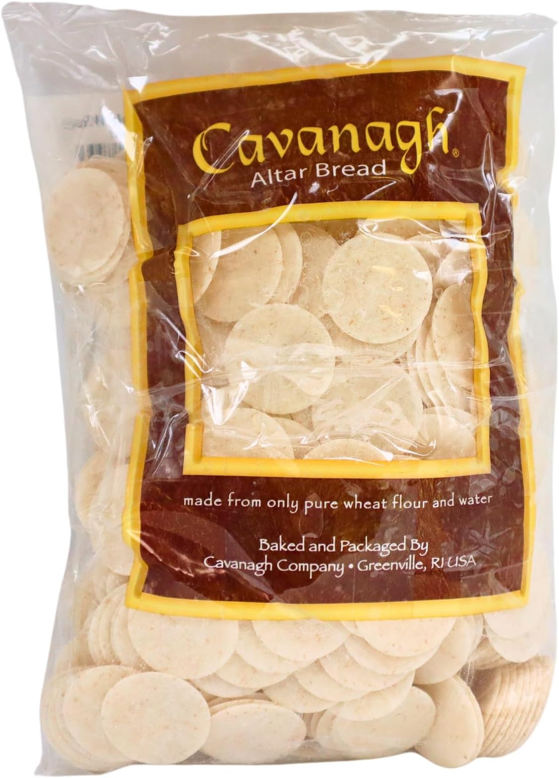 Communion Altar Bread 1 1/8 Whole Wheat 500 Count Cross Design Church Wafers