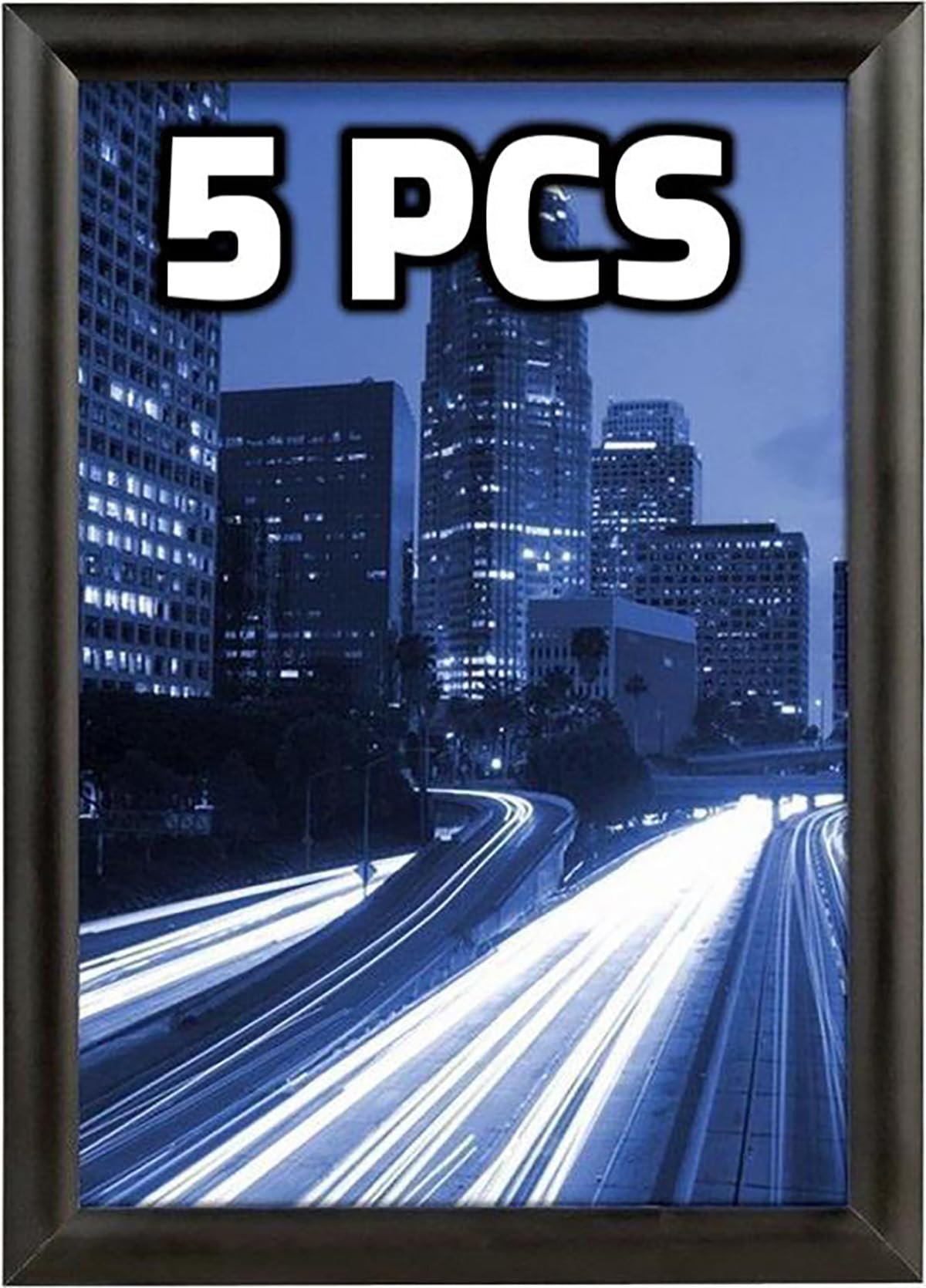 Lot 10 Cadres SNAP A4 d'affichage Photo Pliables clipser clic clac en Aluminium Noir