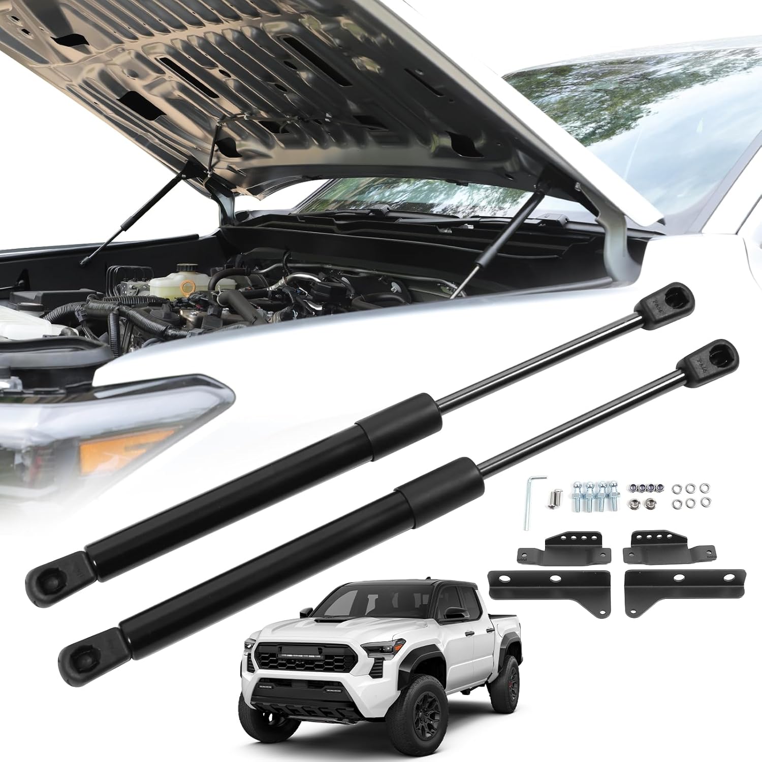 TOYCIDFG Car Hood Struts Lift Support Assist Shock Hydraulic Rod fit Compatible with Toyota Tacoma 2024 2025, Strut Spring Bars Shock Car Accessories