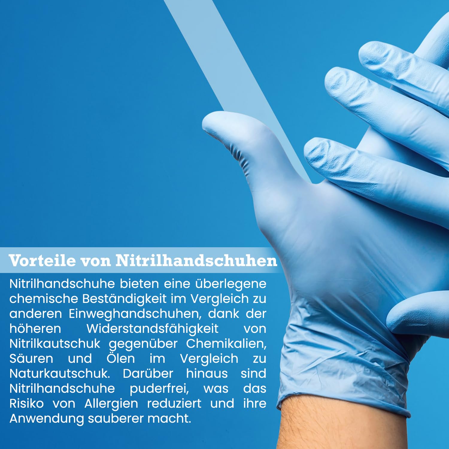 Just Health Nitrilhandschuhe | puderfrei, latexfrei, beidhändig, Einweg, flexibel und strapazierfähig | Premium Handschuhe | Vielseitig einsetzbar | Blaue Nitrilhandschuhe | 1000 Stück - XL