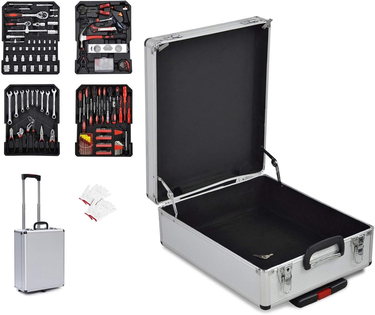 Bеѕt Rеvіеw Henf Tool Box Household Tool Set, 799 Piece Tool Kit with Rolling Aluminum Trolley Case for Home Garage Auto Repair