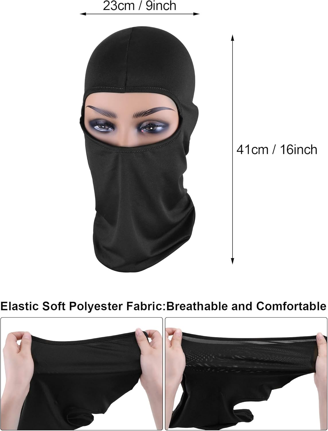 Syhood 6 Pcs Face Balaclava Cover Winter Windproof Mask Full Face Cover Polyester Ice Silk UV Protection for Outdoor Sports - Image 4
