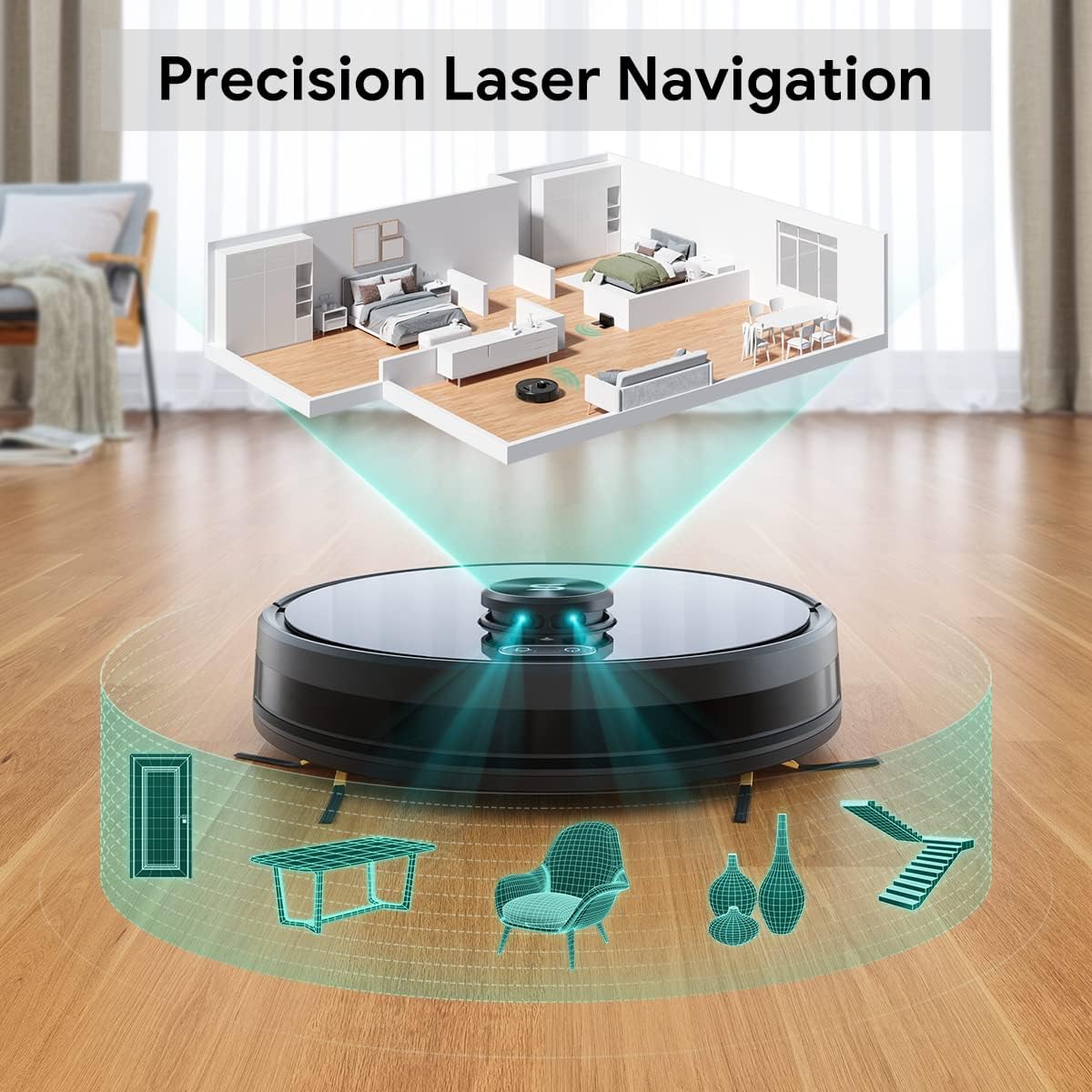Tesvor Robot Vacuum Lidar Navigation