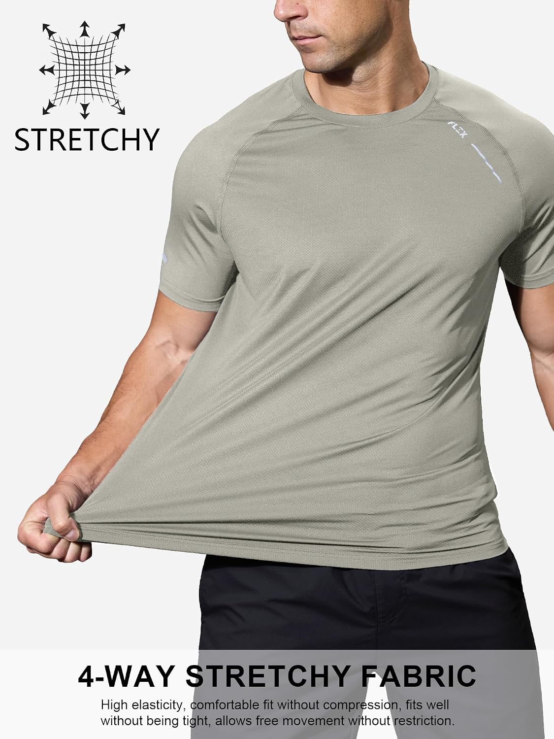 Comdecevis Men's Dry Fit Moisture Wicking Performance Workout T-Shirts image 4