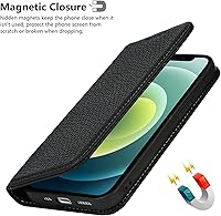 Vista 63 de iCoverCase Funda tipo cartera compatible con iPhone 13 Pro Max con ranuras para tarjetas, funda magnética de piel auténtica con bloqueo RFID, Naranja