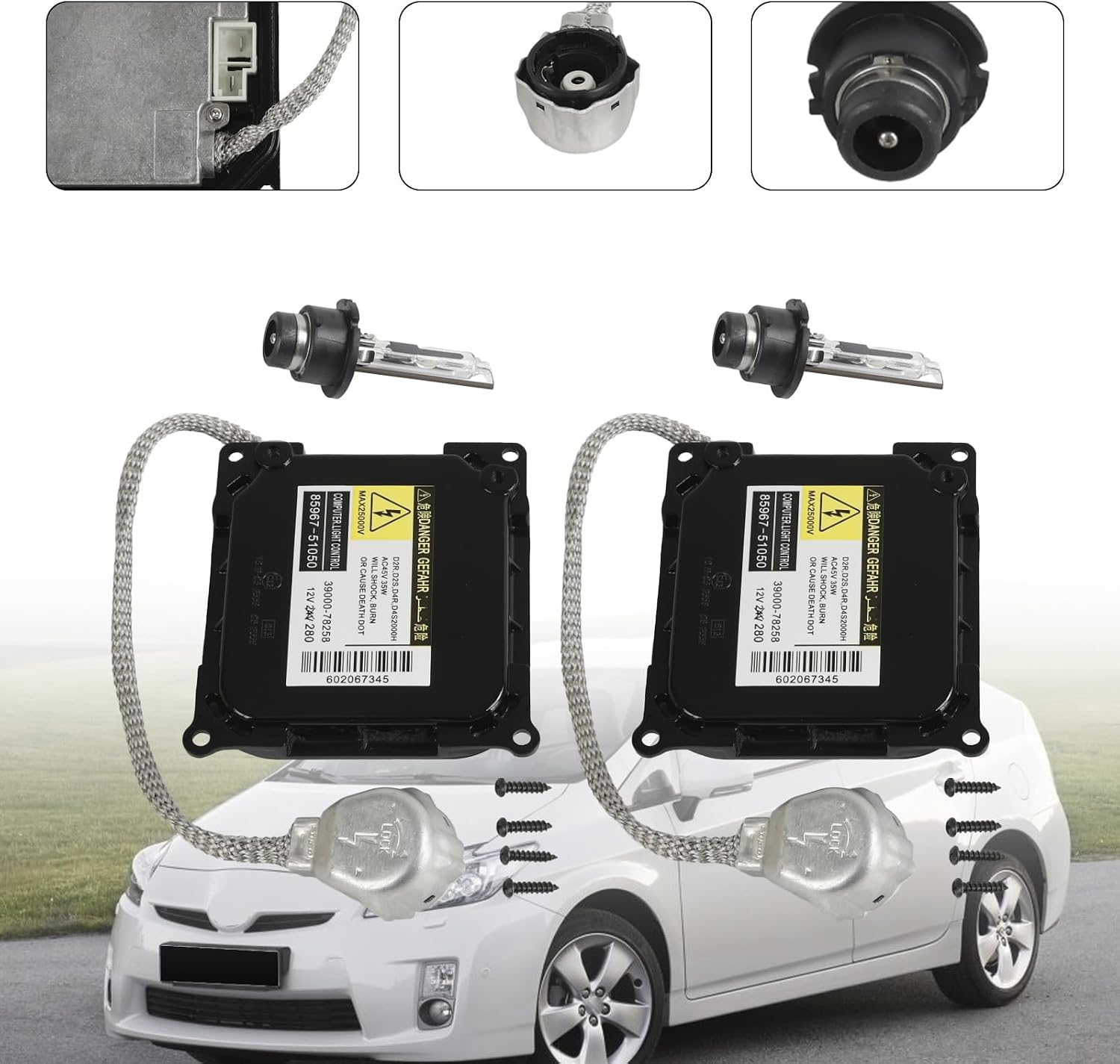 Topteng Xenon Ballast HID D4R Bulb Kit Module Control Unit 85967-51040 for Toyota Prius 2006-2009, for Lexus GS 350, 450h, 460 2006-2011 8110730D30