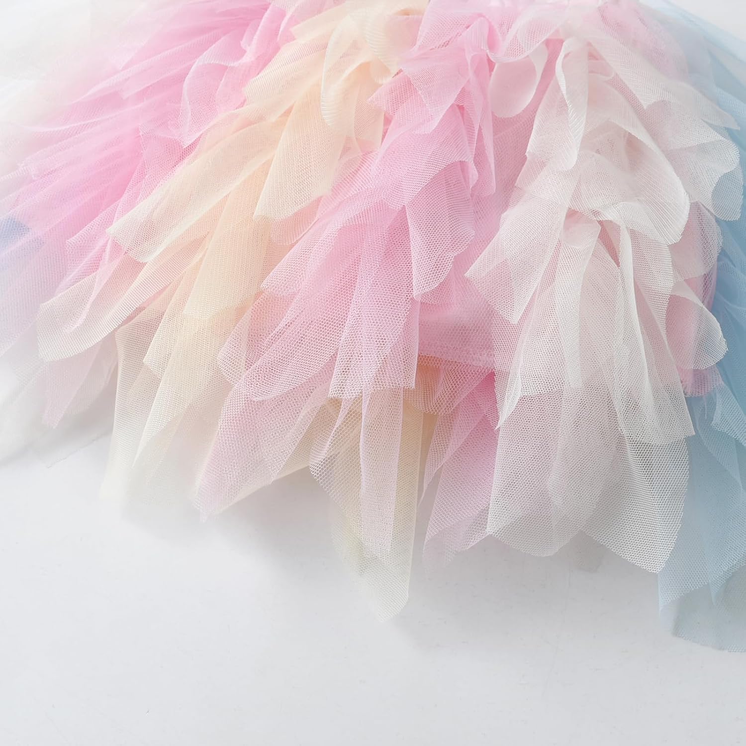DXTON Girls Tutu Skirt for Toddler Baby Party Casual Multicoloured Tulle Outfits for 3-10 Years - Image 5