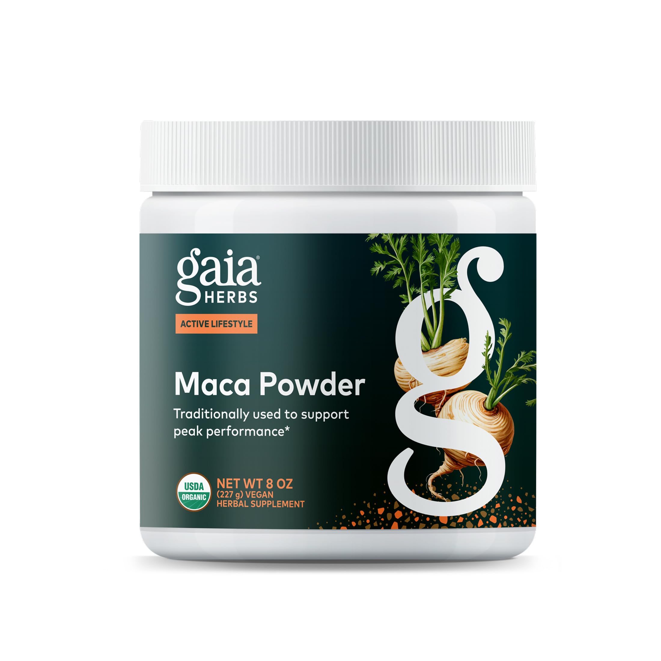Gaia Herbs Maca Powder - Natural Energy Supplement - Supports and Maintains Healthy Energy and Stamina - Made with USDA Certified Organic Maca Root (Lepidium meyenii) - 8 Oz (69-Day Supply)