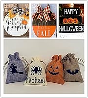 Vista 6 de JAJADO Plantillas de Halloween de pantalla de seda, 16 piezas, pintura de pasta de tiza reutilizable para pintar sobre madera, transferencias