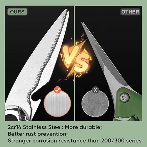 Miniatura 6 de Tijeras de flores de jardín, tijeras de poda multifuncionales, tijeras florales, podadora fuerte para flores, frutas, ramas, paisaje en maceta