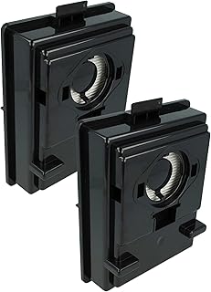 vhbw 2x Filtro compatible con Rainbow Rexair R10520, R12106B, R-12106B, E2, R-10520, E Serie aspiradora - filtro de aire fino negro