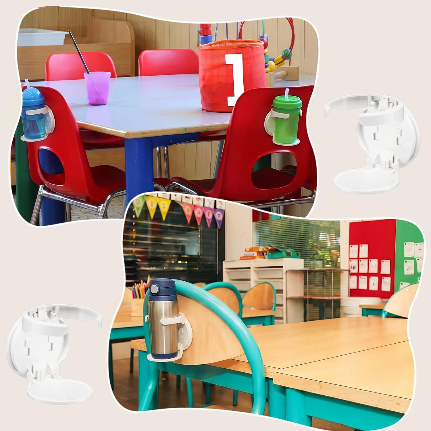 12 Pcs Water Bottle Holder for Classroom Chair Desk Wall image 4