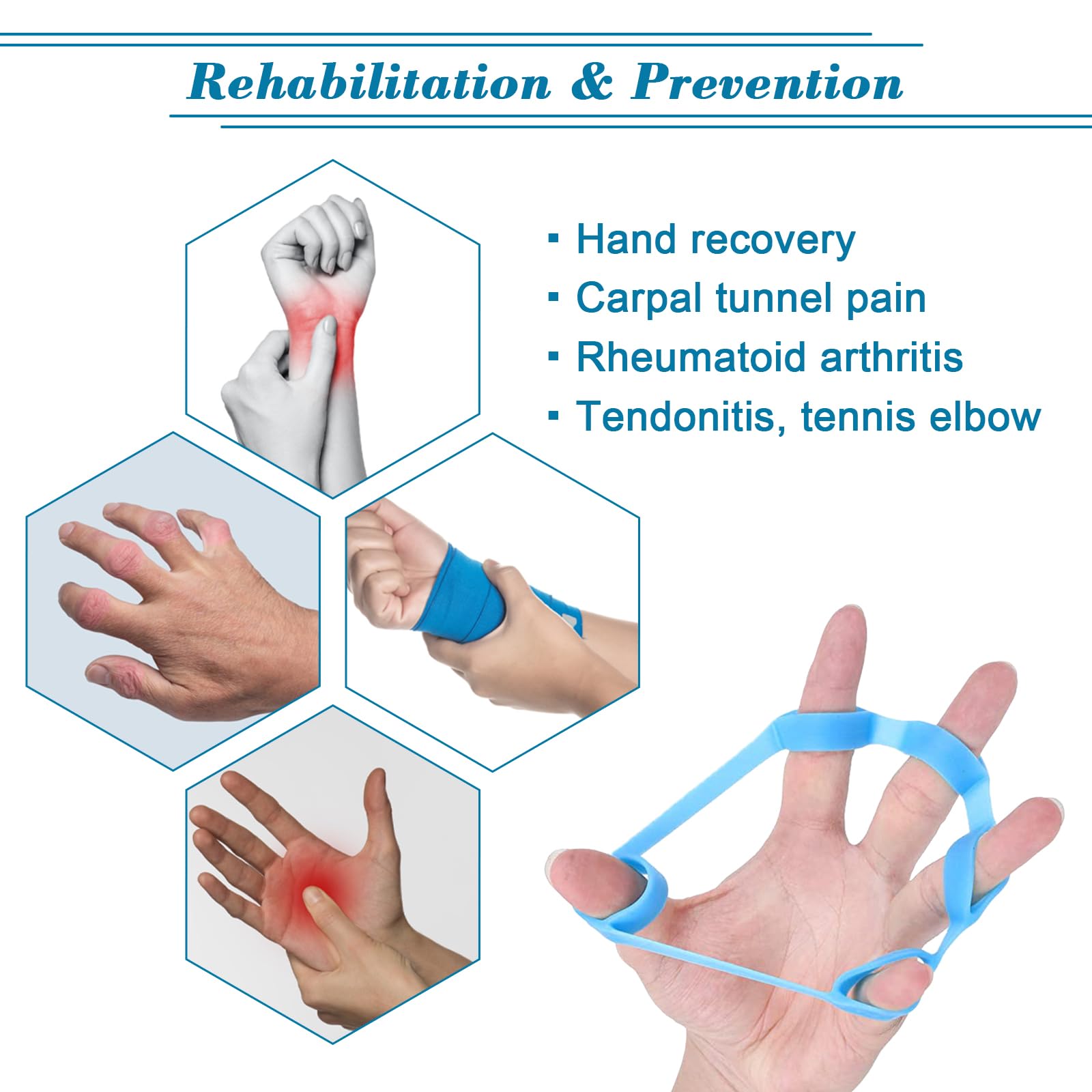 INBOLM Hand Grip Strengthener, Pcs Finger Exerciser Grip