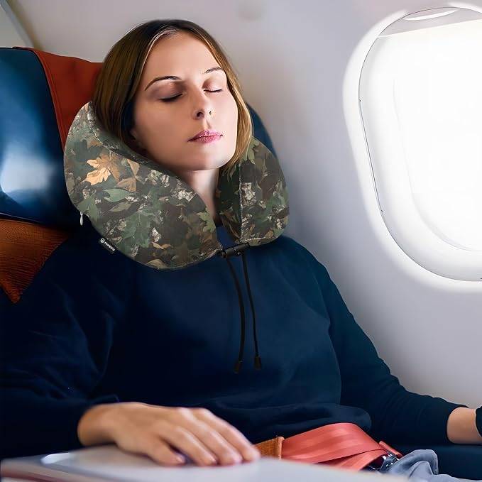 Almohada de Viaje de Espuma Viscoelástica Multicolor miniatura 2