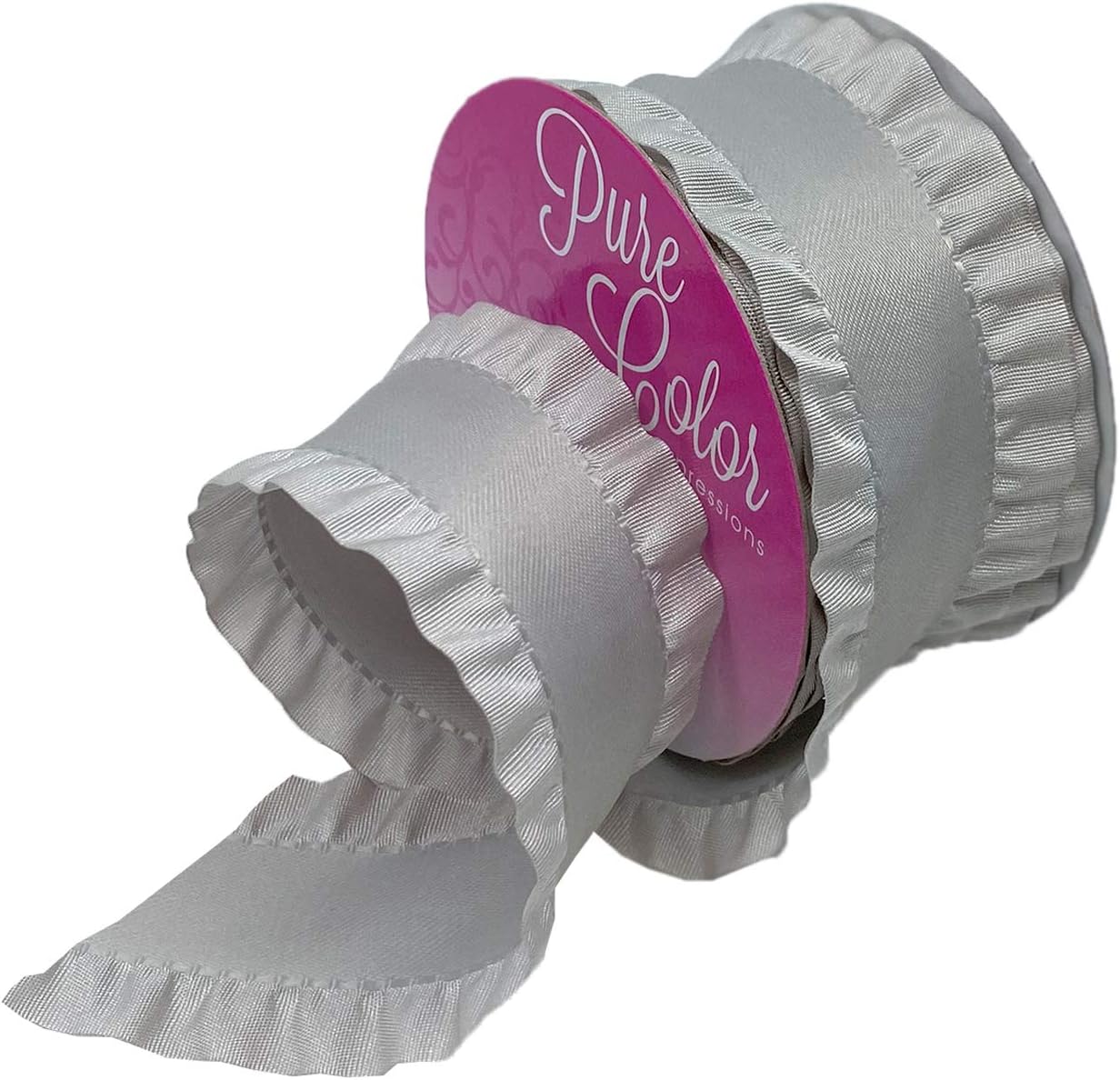 Morex Ribbon Double Ruffle Ribbons for Wedding Bridal Shower Décor, Gift Wrapping, Birthday, Sewing and Crafts, 1-1/2-Inch by 16.5-Yard, Willow