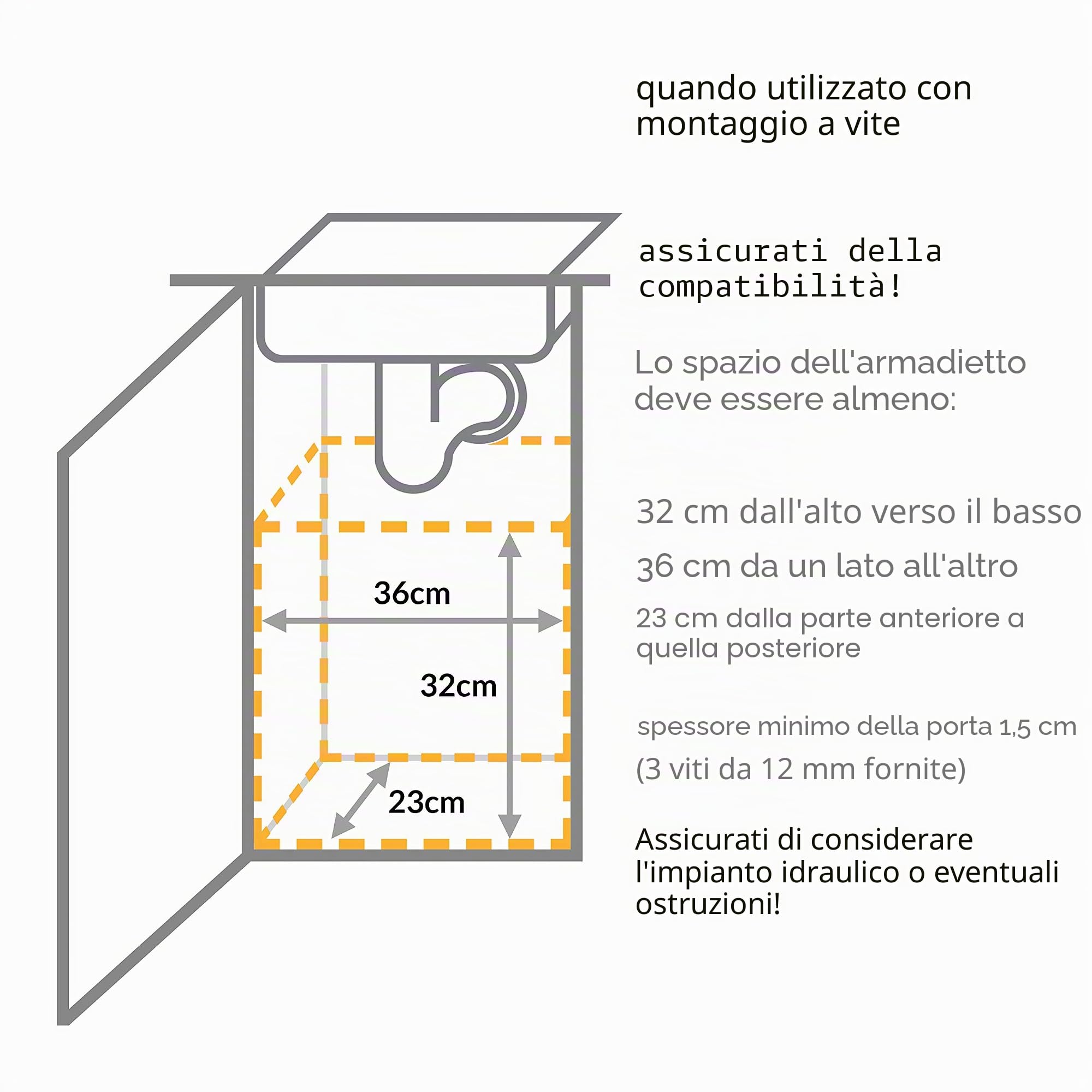 simplehuman CW1643 cestino in cabinet, pattumiera da cucina, pattumiera sottolavello, telaio in acciaio resistente, 10 L
