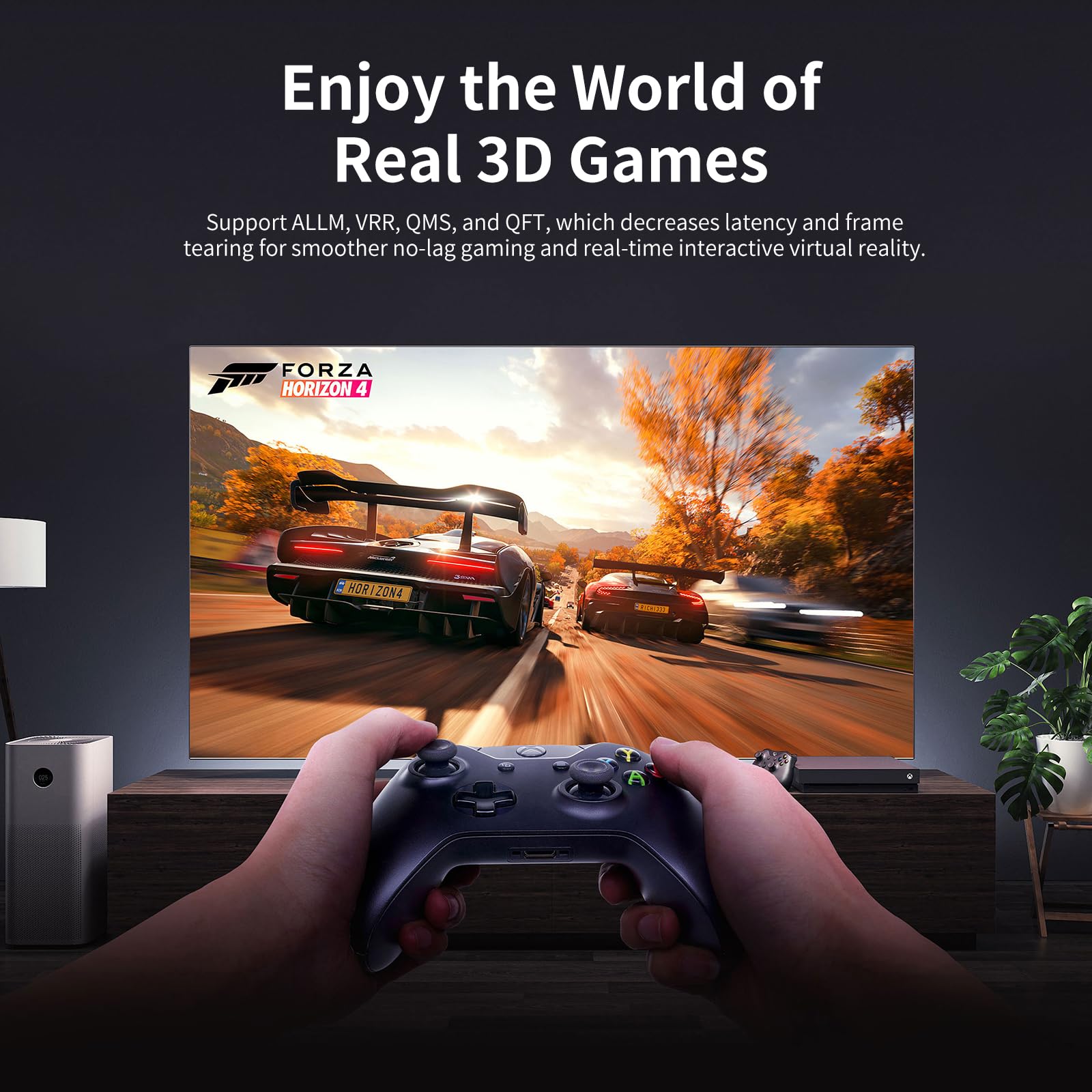 Cavo in fibra ottica HDMI 8K 50M HDMI 2.1 48Gbps Ultra High Speed AOC 8K@60Hz,4K@120Hz/144Hz Dynamic HDR eARC Dolby HDCP2.2 compatibile con PS5 Xbox SeriesX PC TV Blu-ray Player proiettori Home