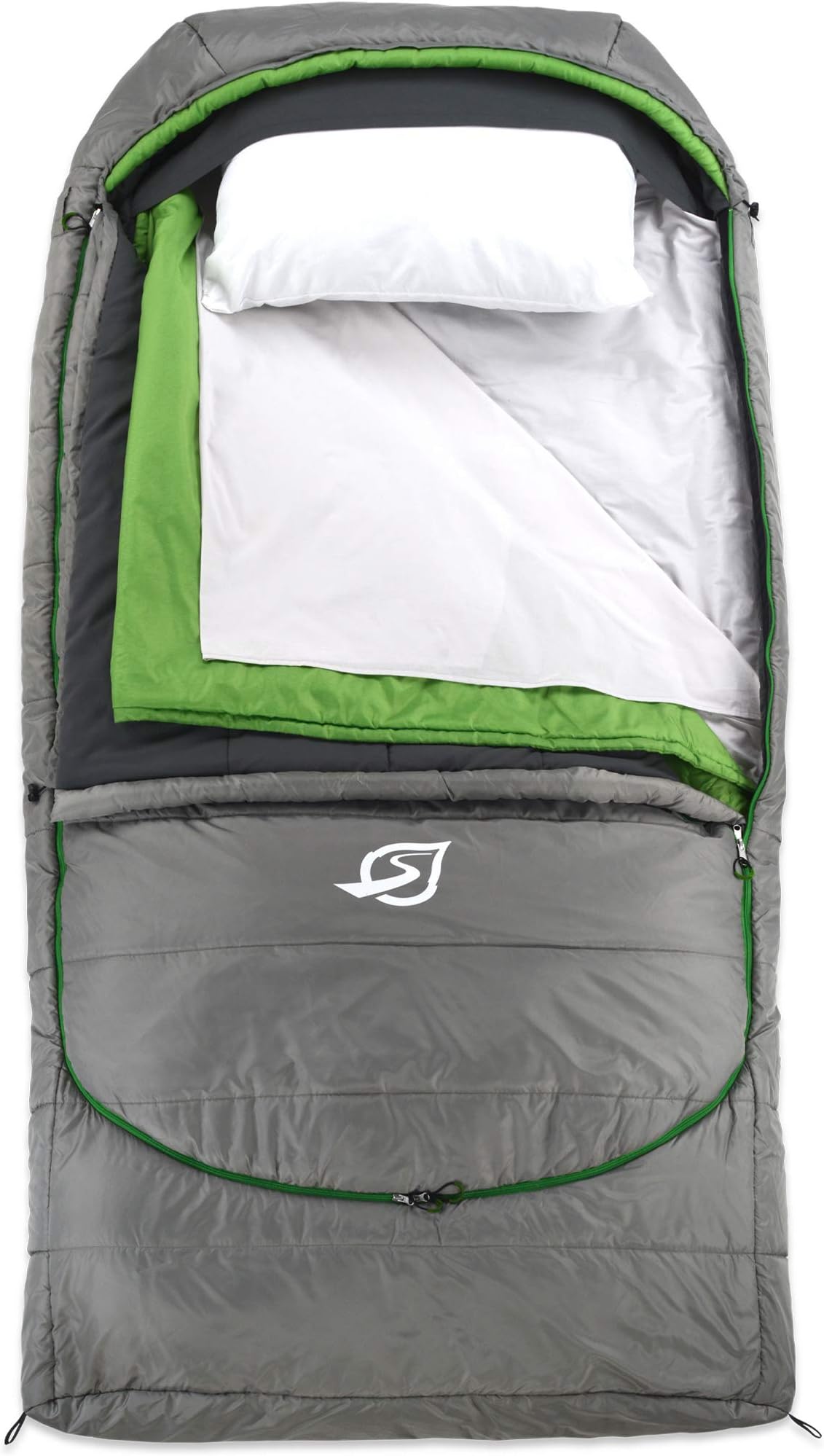 Cloud Layer Sleeping Bag for Adults - Adjustable Layers for 3-4 Season use - Integrated Cotton Sheet