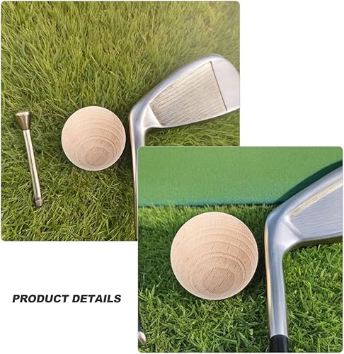 Miniatura 8 de Kisangel 5 bolas de croquet de repuesto para juegos de césped, bolas de madera sin terminar para manualidades y pintar para diversión al aire libre