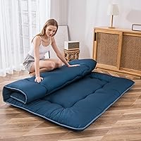 Vista 170 de Colchón futón japonés de piso gris constelación, de piso tatami, portátil, para acampar, para niños, sofá cama plegable enrollable con protector