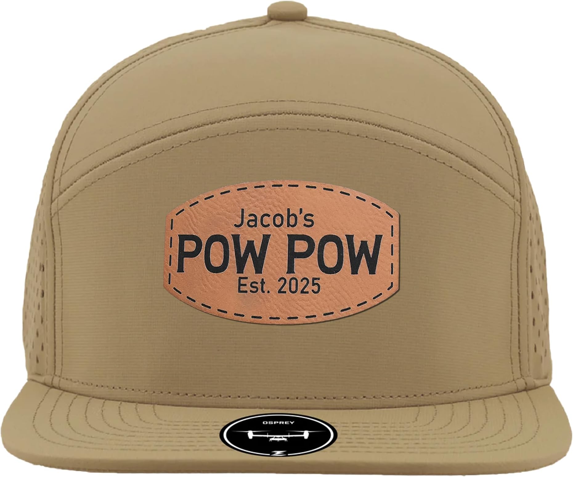 Custom Text Trucker Hat Personalized Leather Patch Baseball Caps Men & Women Trucker Hat