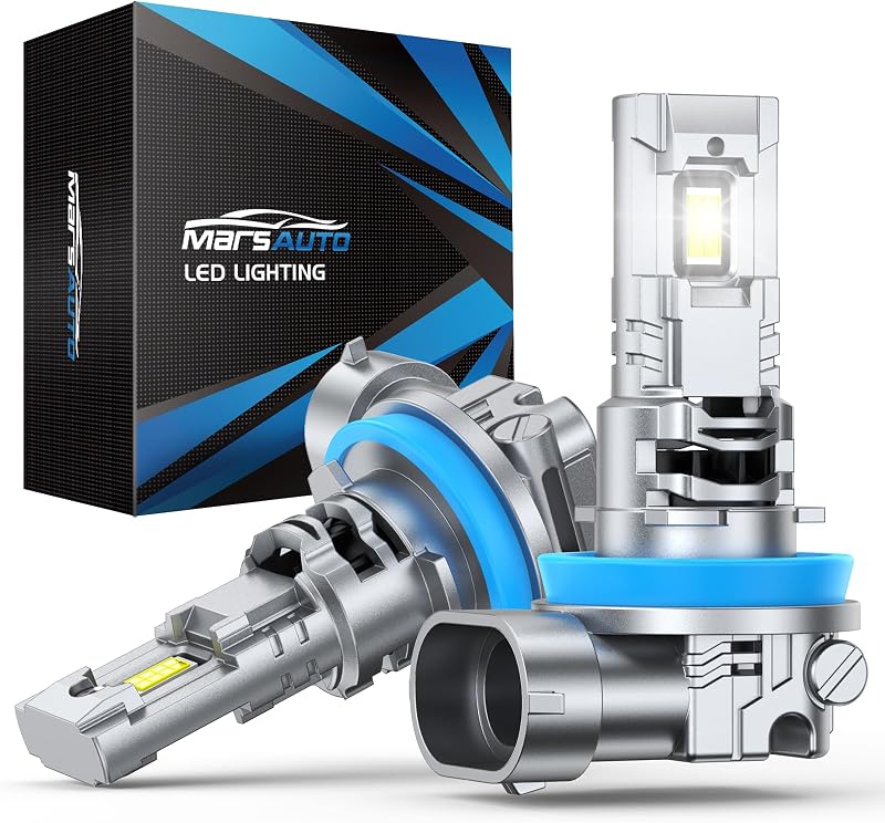 Lâmpadas LED para farol de neblina H11 Marsauto M3A, luz branca 6500K – Par