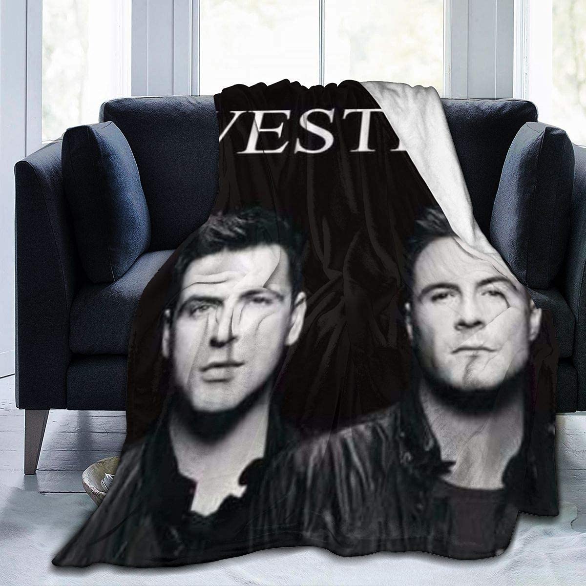 Yingd Black Microfiber Throw Blanket Westlife Soft Flannel Blanket Warm And Fluffy Anti Pilling Blanket For Adults Kids 125X100cm