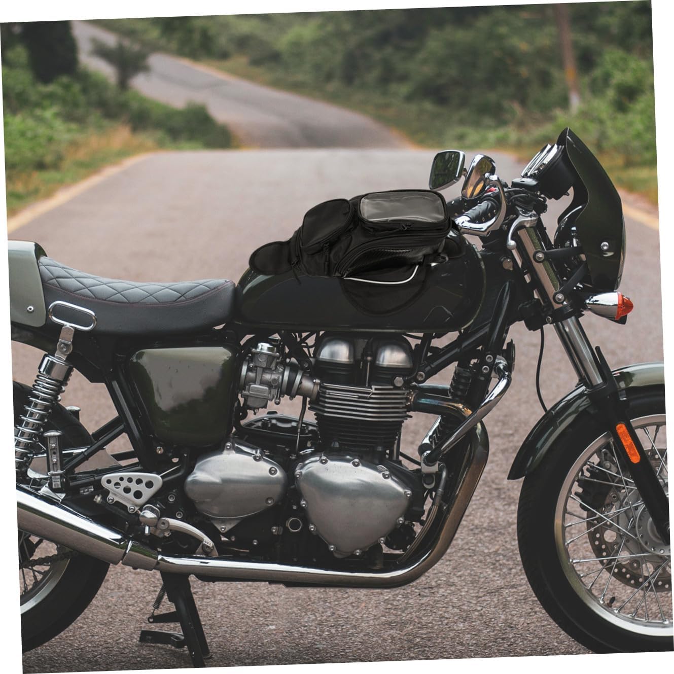 Motorcycle Waterproof Fuel Tank Bag with Strong Magnet, Motorbike Tool Pouch for Riding, Sturdy Magnetic Motorcycle Tank Pouch for Outdoor Travel