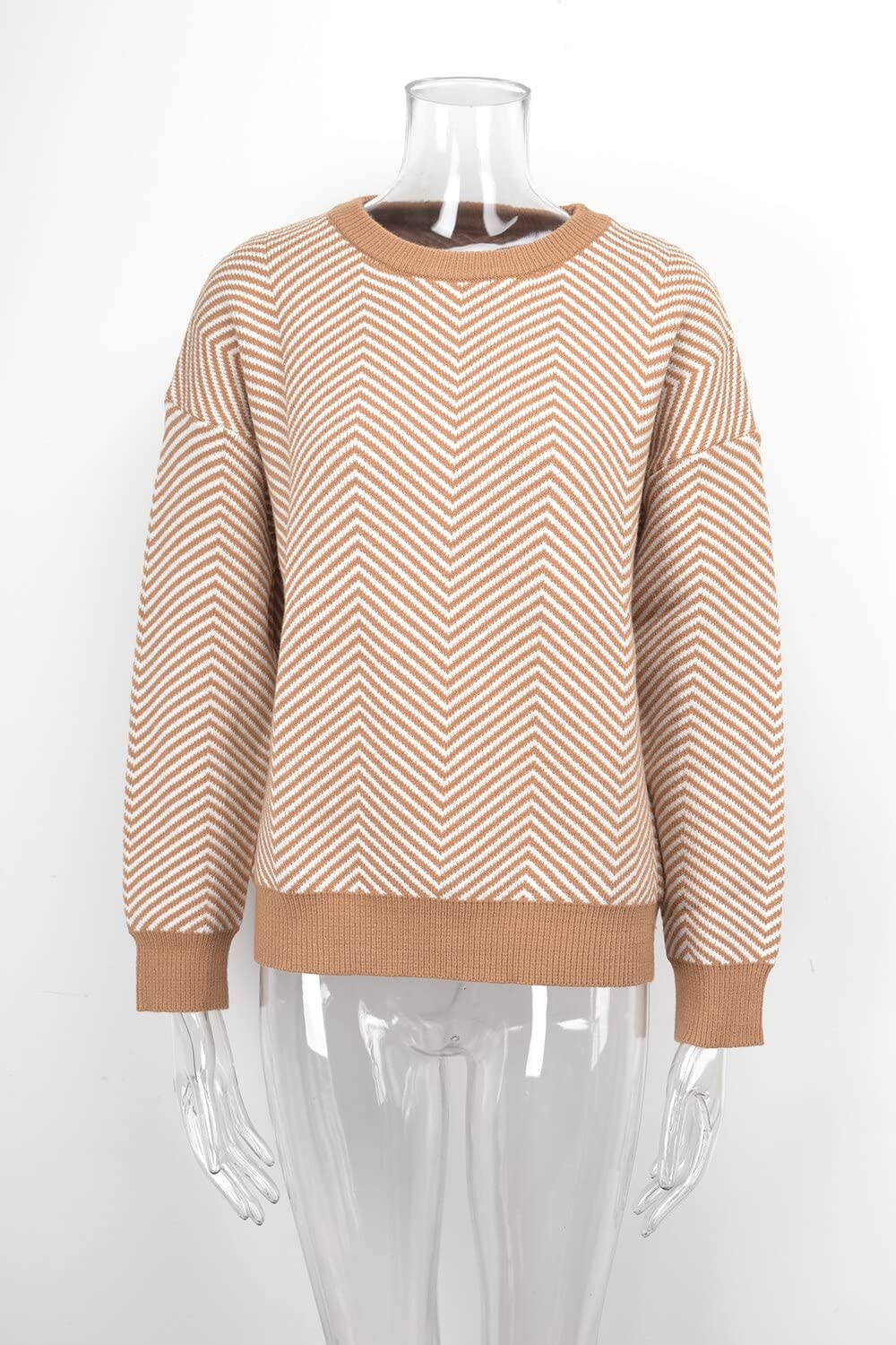 Sweter damski sweter damski sweter dzianinowy sweter damski modny nowoczesny okrągły dekolt sweter nowy dzianinowy gruby sweter vintage pulower z długim rękawem top