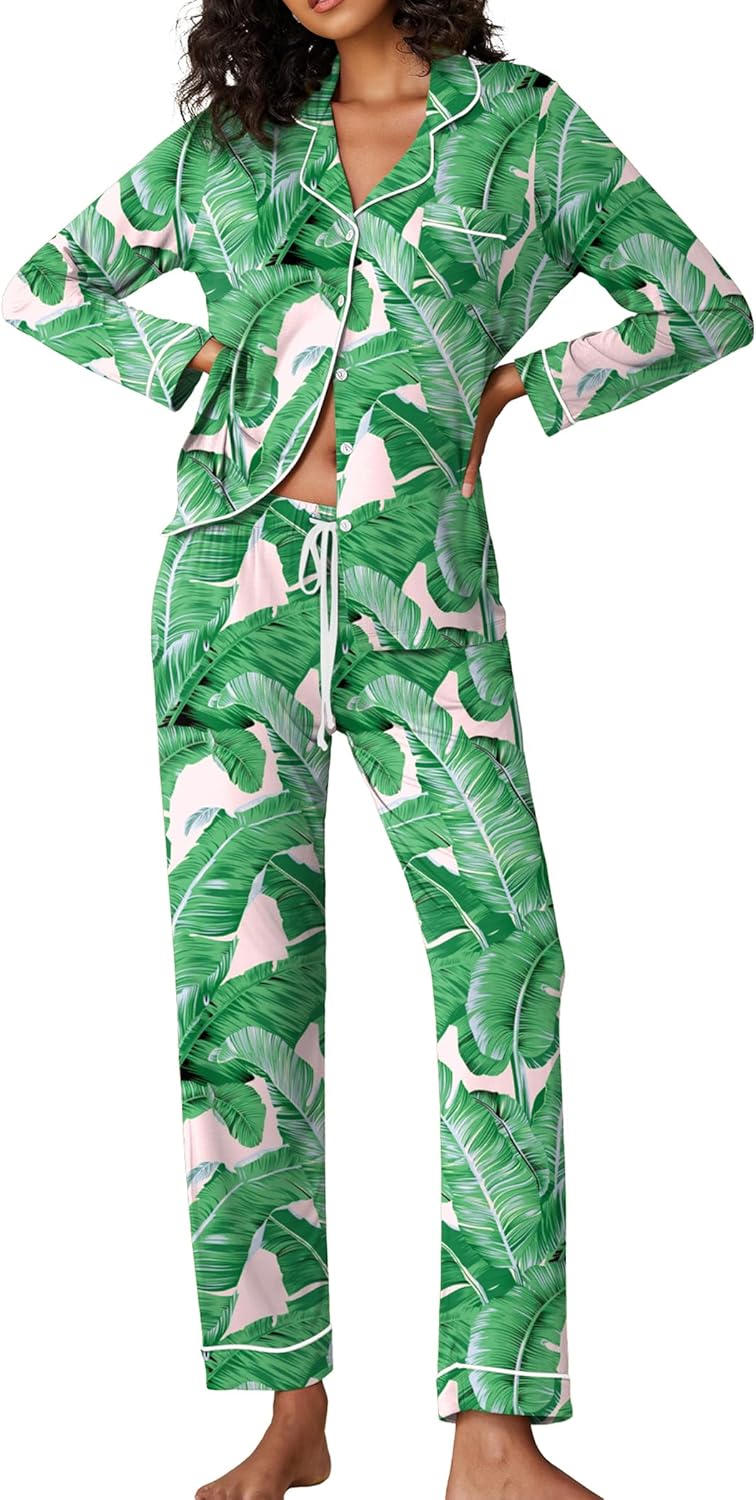 Ekouaer Ensemble Pyjama Boutonné Doux Femme Guadeloupe Ubuy