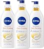NIVEA Sheer Hydration Loción Corporal Reafirmante Q10 Vitamina C, Paquete de 3 16.9 Fl Oz (Paquete de 3) 1