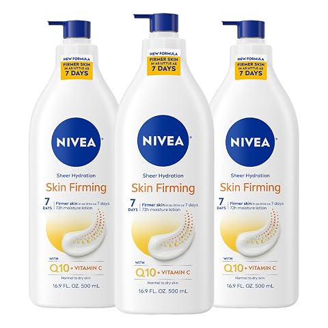NIVEA Skin Firming Sheer Hydration Body Lotion with Q10 and Creatine, Skin Firming Lotion, Moisturizing Shea Butter Lotio...