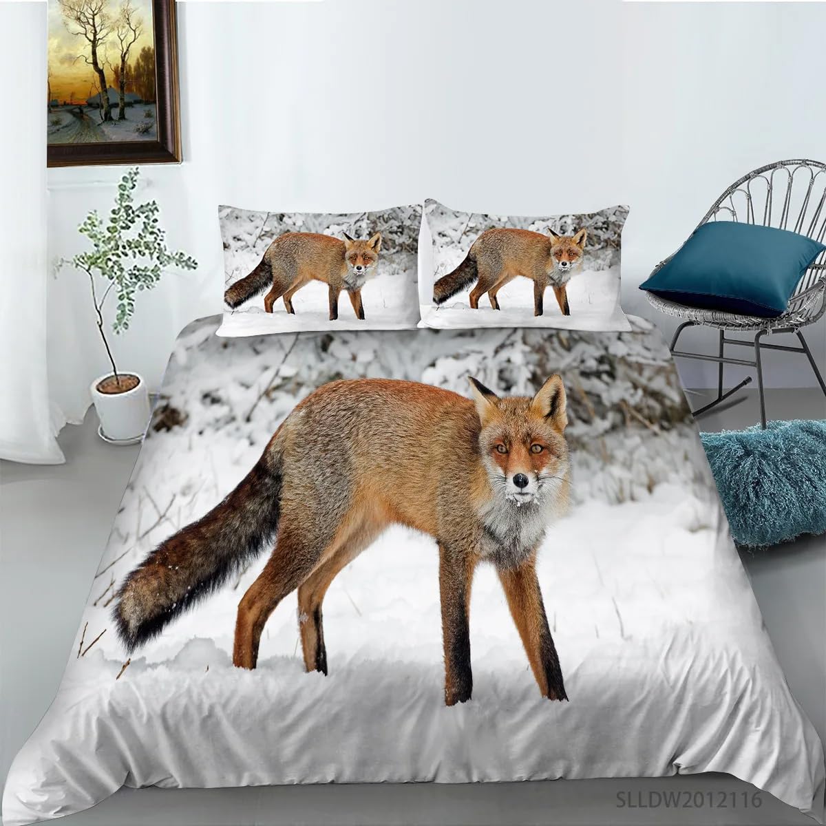 Housse de couette enfant renard 160x200 pour créer un cocon de douceur au coucher