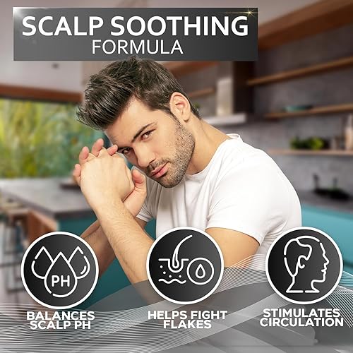 Miniatura 3 de BELLISSO - Set de champú y acondicionador aclarantes sin sulfatos, para hombres con cabello grasonormal, hidratante engrosador, biotina, queratina,