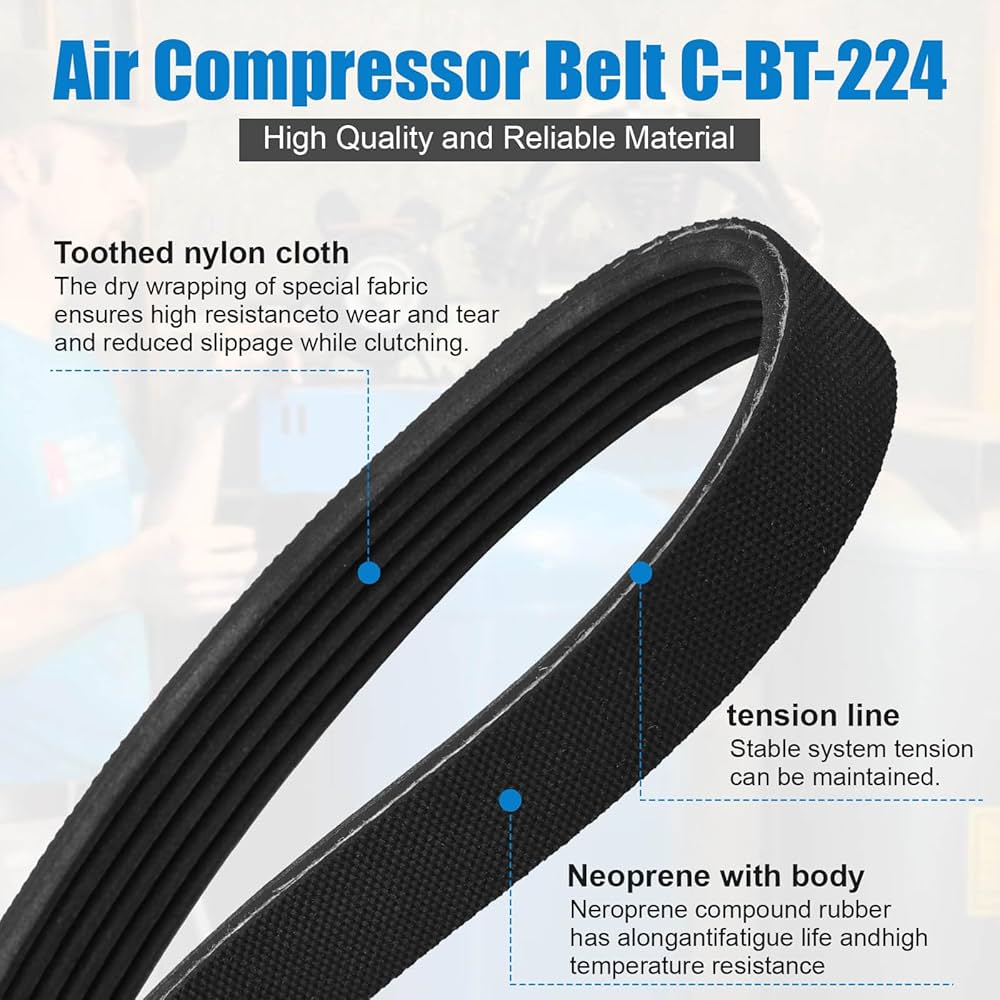 Amazon.com: Fuoequl 470j6 air Compressor Belt c-bt-224 for