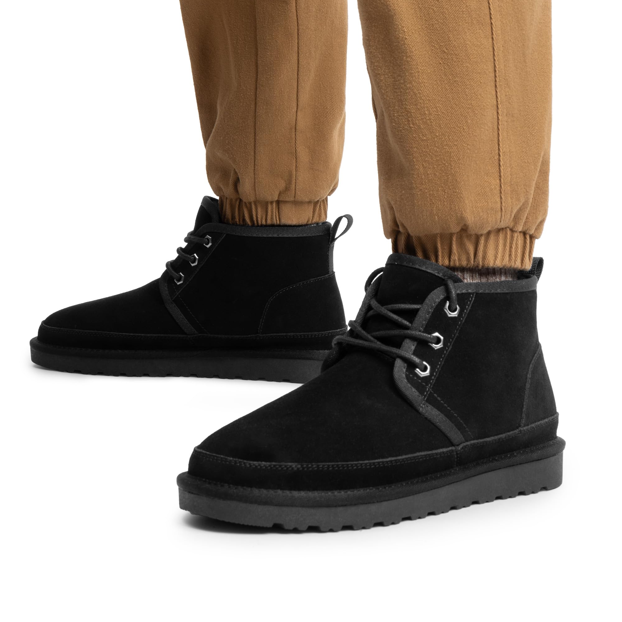 Bruno Marc FuzzyGo - Botas de Nieve de Invierno Hombre con Forro Calido Zapatos Invierno con Suela Ligera de TPR Comodo Botines