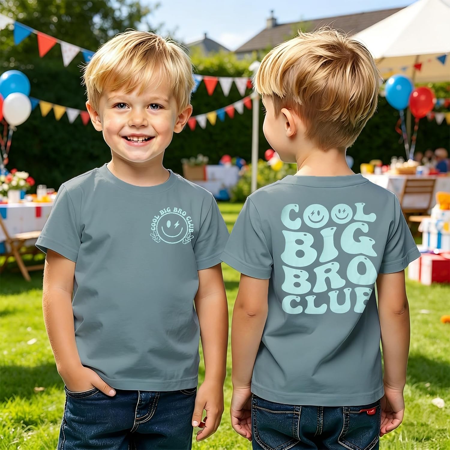 CM C&M WODRO Big Brother Shirt Toddler Baby Boy Cool Big Bro Club T-Shirt Sibling Announcement Outfit Tees for Baby Reveal