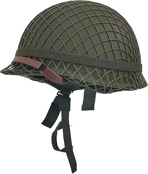 WW2 US Army M1 Helmet WW2 Gear WW2 Helmet Metal Steel Shell Replica Net/Canvas Chin Strap/Cat Eye Band