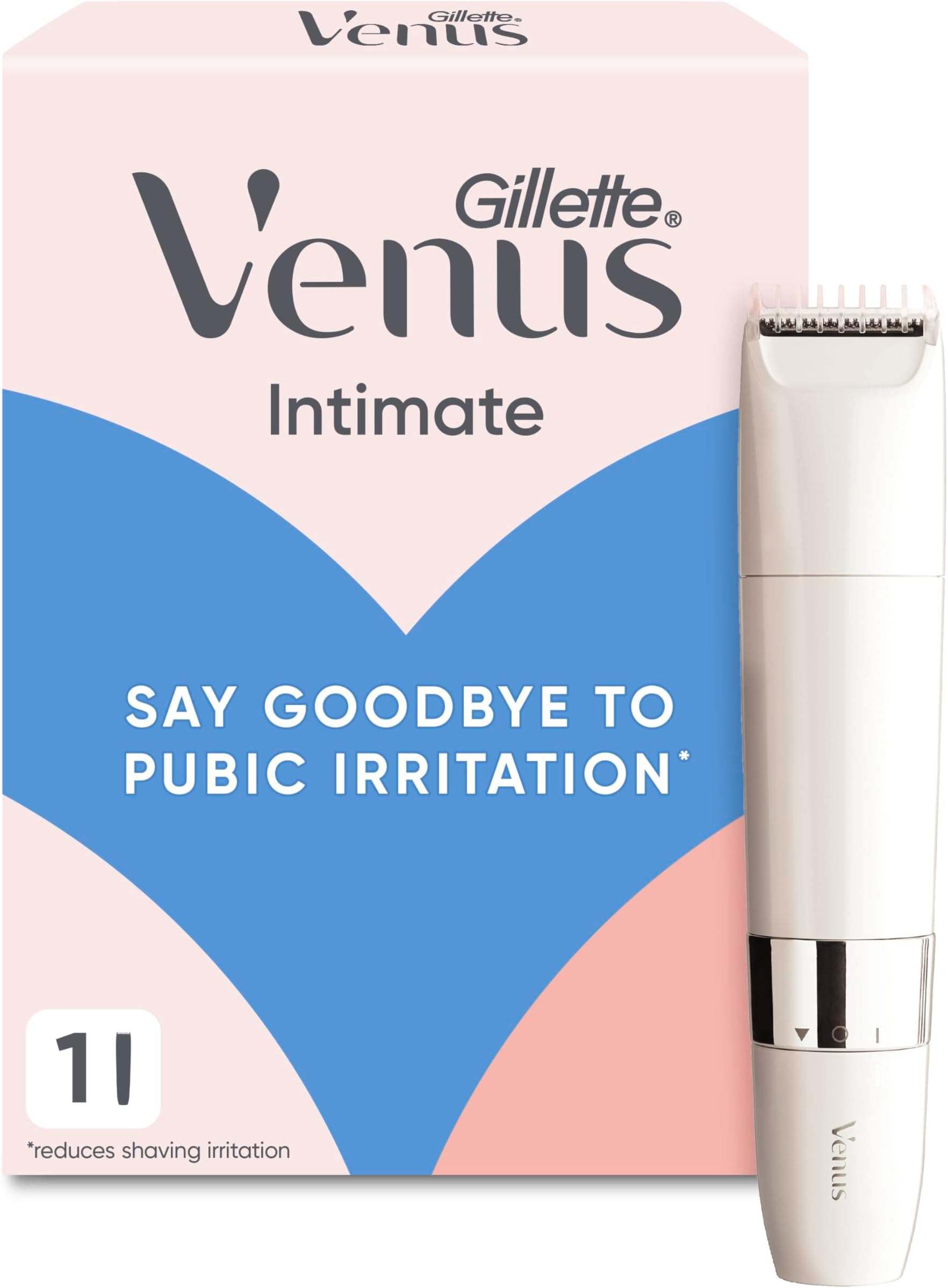 Gillette Venus Intimate for Pubic Hair and Skin Body Hair Remover | Waterproof, for epilation of jersey, skin and pubic hair, with Braun technology