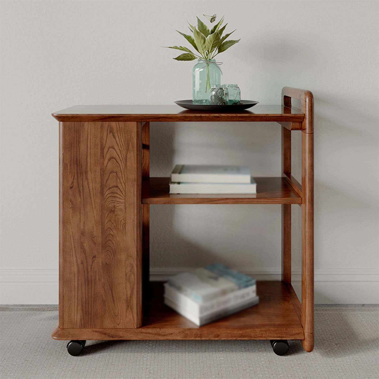 Table de chevet pour salon en bois noble avec finitions soignées