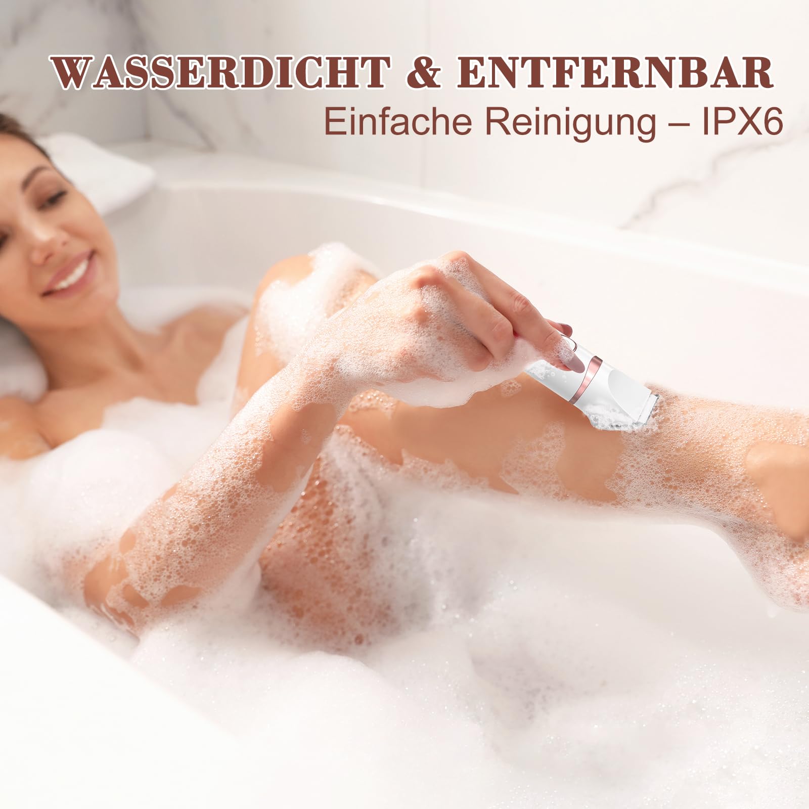 MAXGROOM 3-in-1 Intimrasierer für Frauen,Akku Elektrischer Rasierer Damen Intimbereich mit LED Nass-Trocken Damenrasierer Elektrisch,Bikini Trimmer Damen Intimbereich